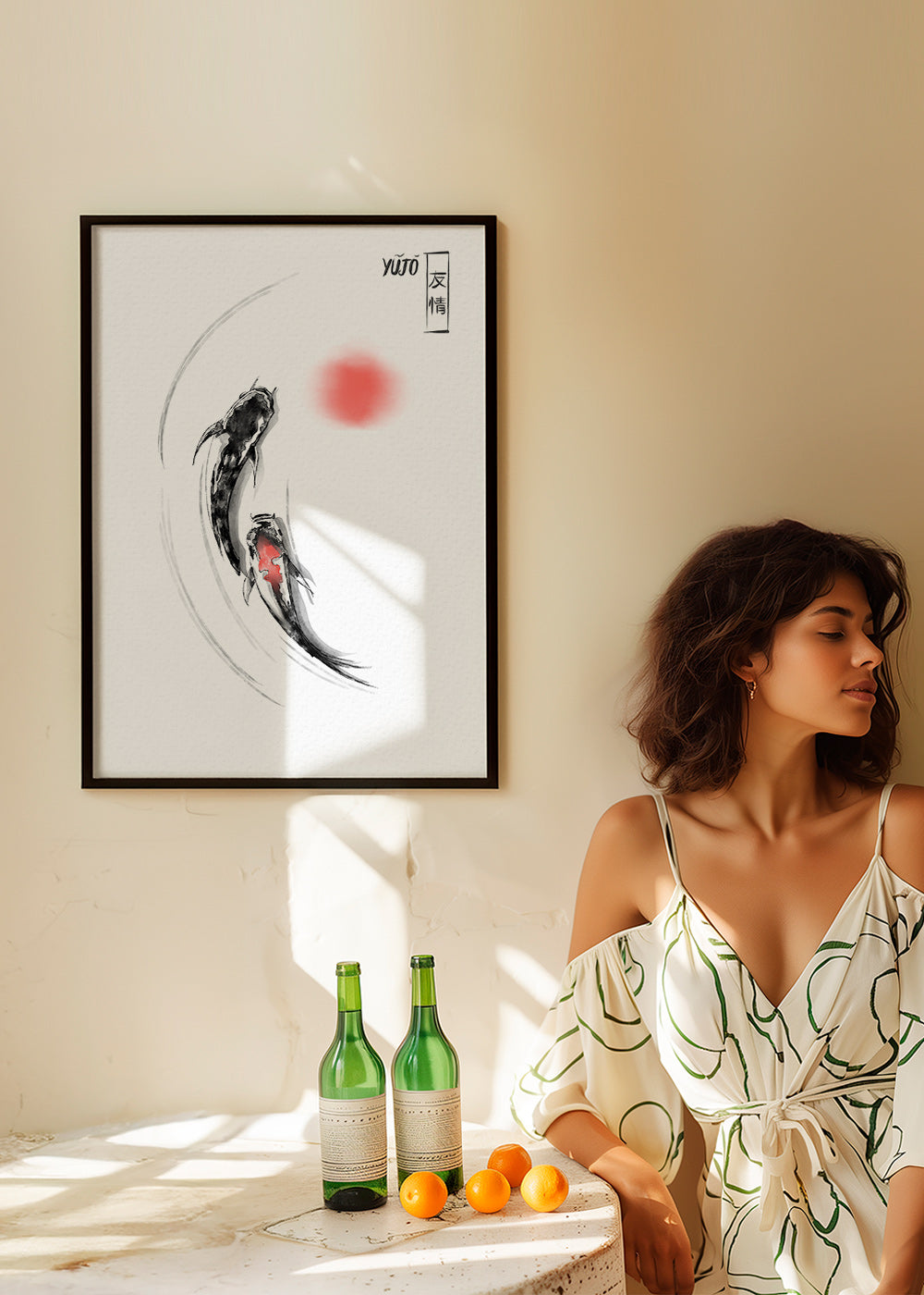Koi-illustration japansk minimalistisk – Product2