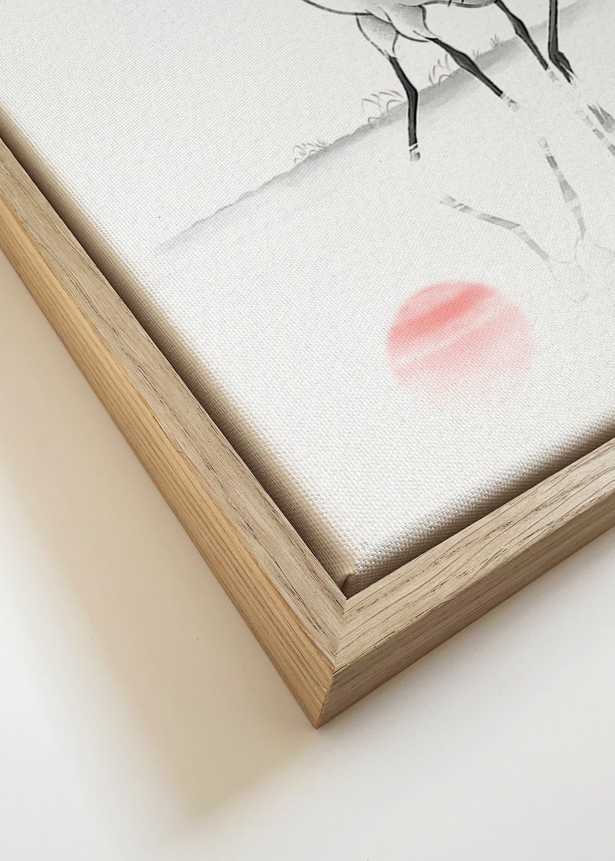 Japanska tranor minimalistisk konst – Canvas detail