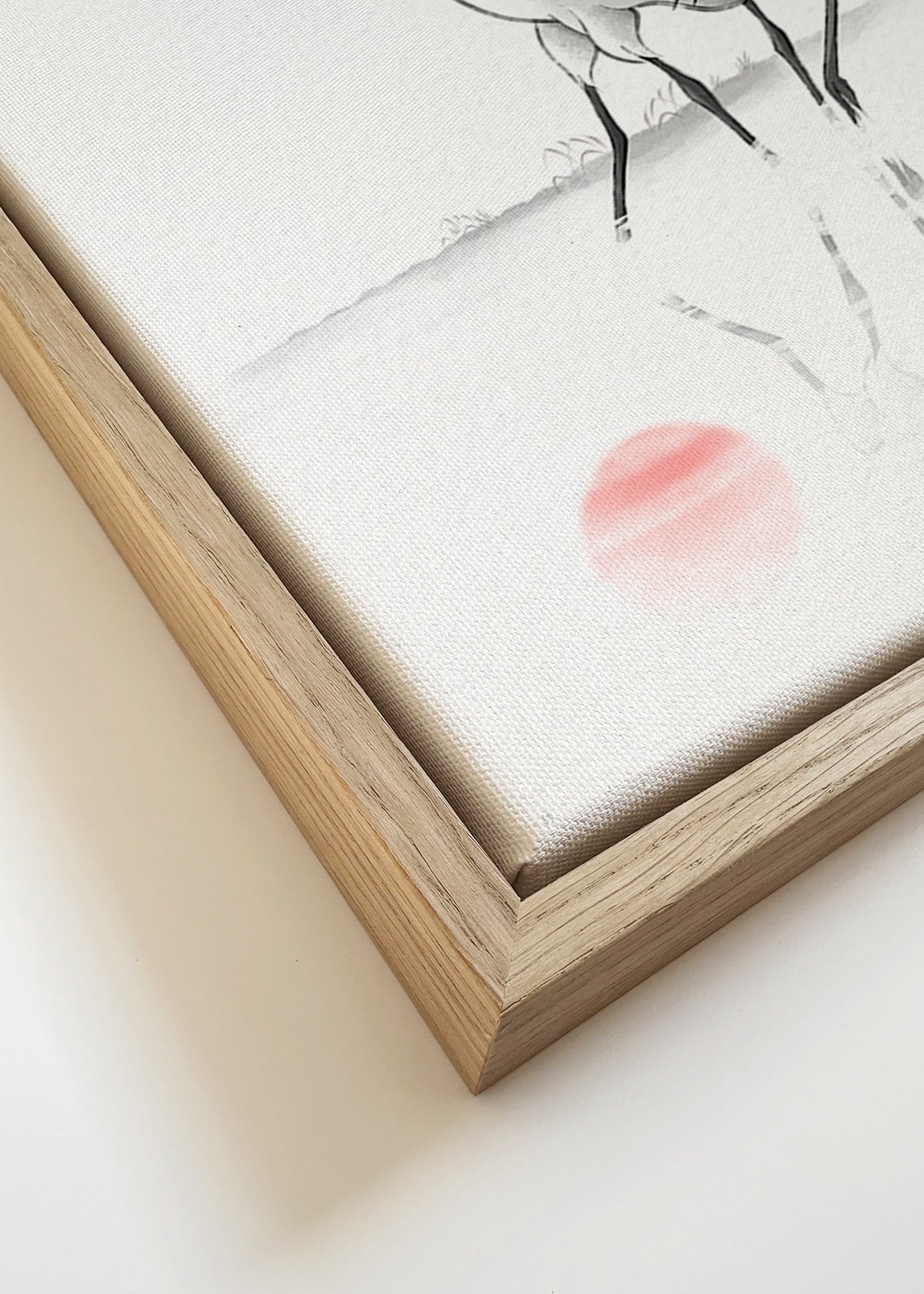 Japanska tranor minimalistisk konst – Canvas detail