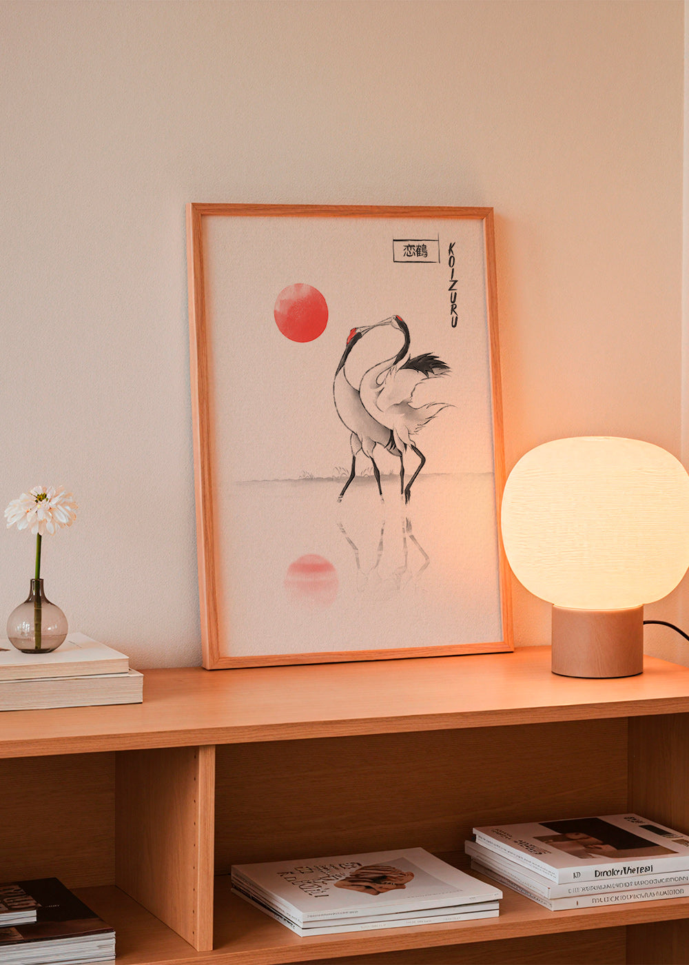 Japanska tranor minimalistisk konst – Product3