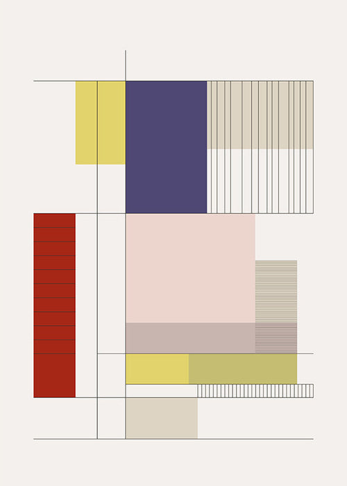 Geometrisk konst med staplade block