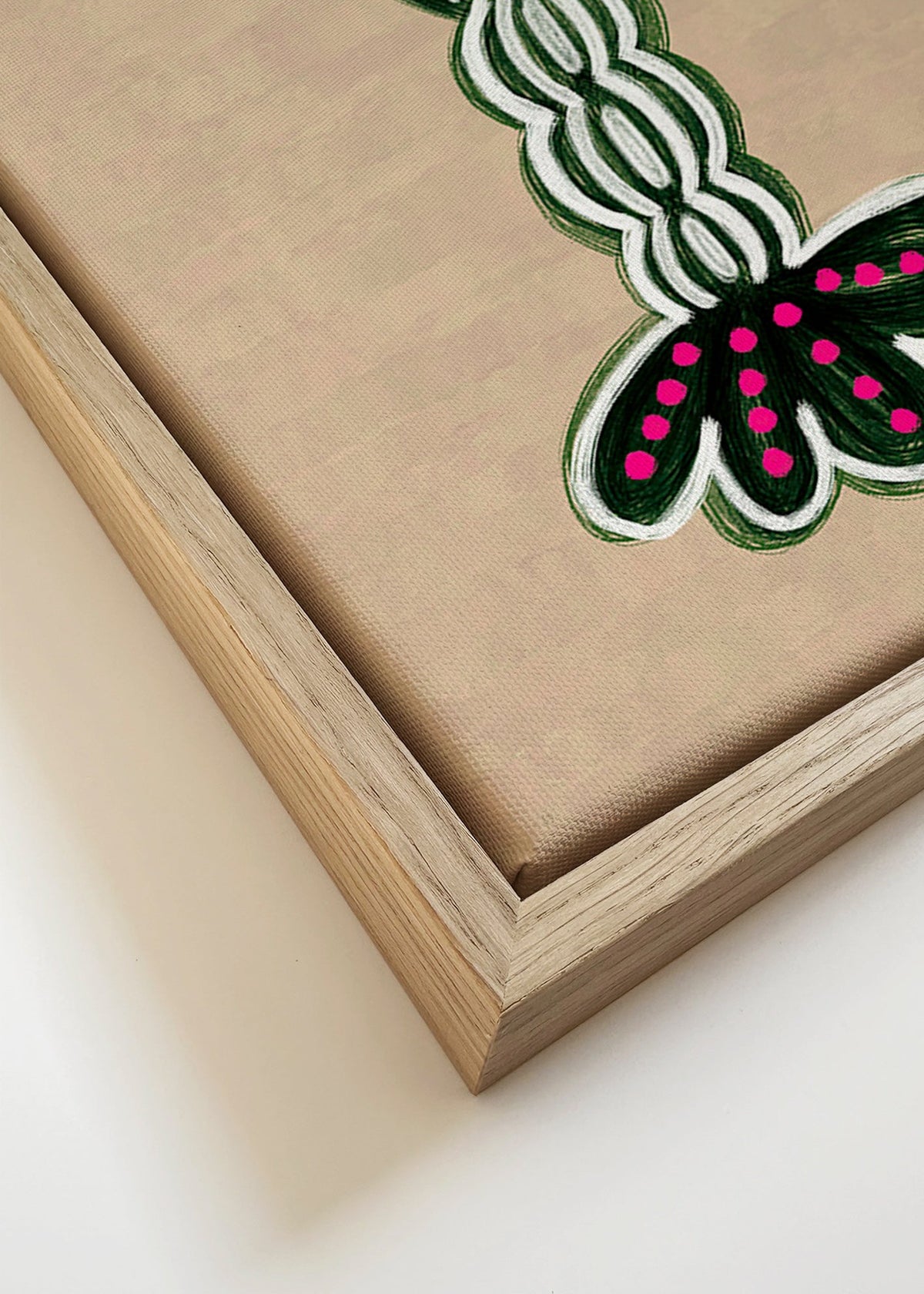 Illustration grön hummer – Canvas detail