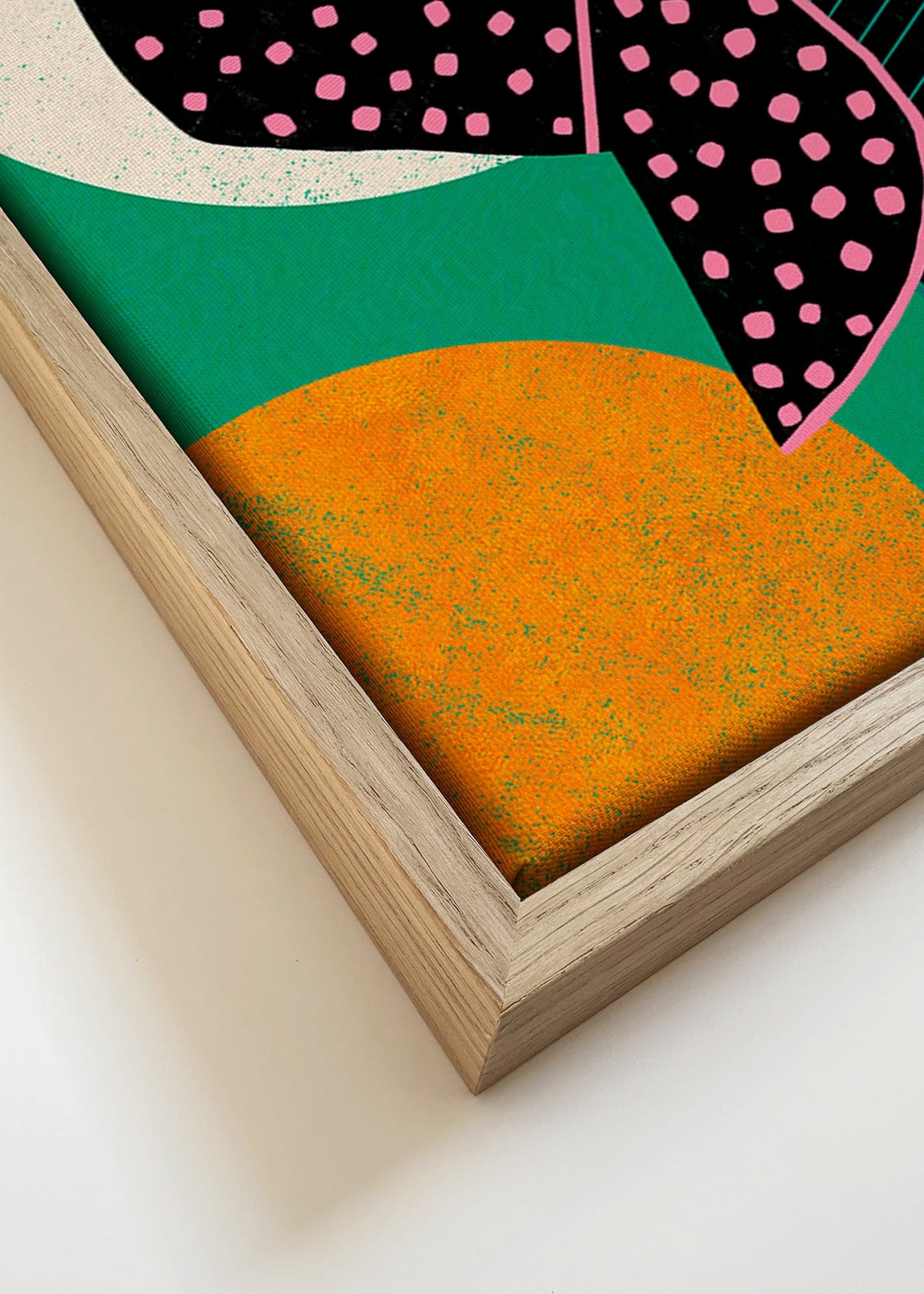 Illustration trumpetmusiker under månen – Canvas detail