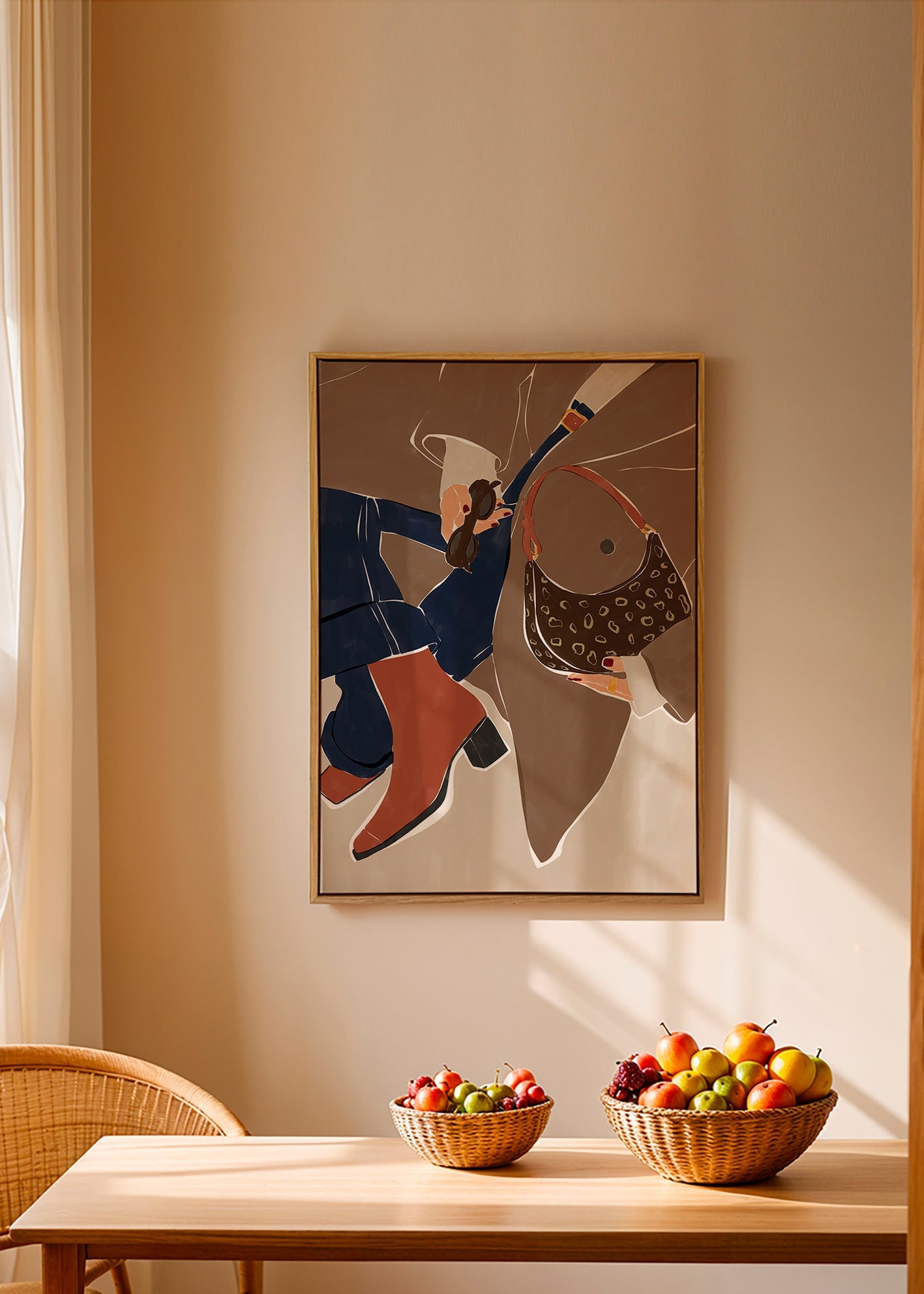 Modeillustration med väska och stövlar – Canvas1