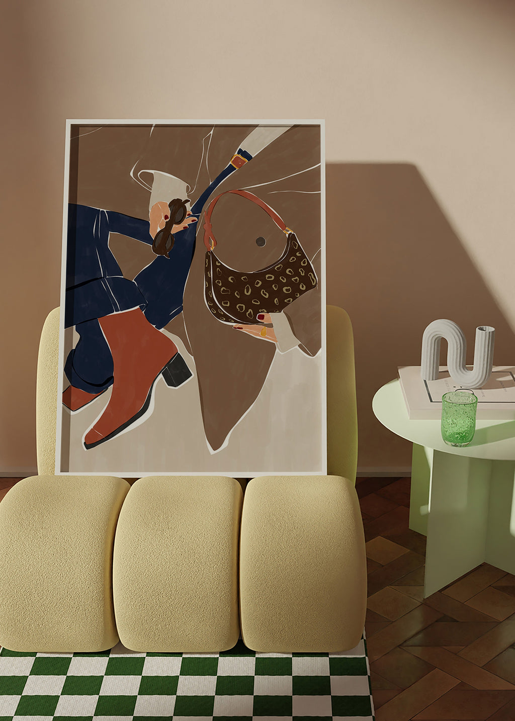 Modeillustration med väska och stövlar – Product3