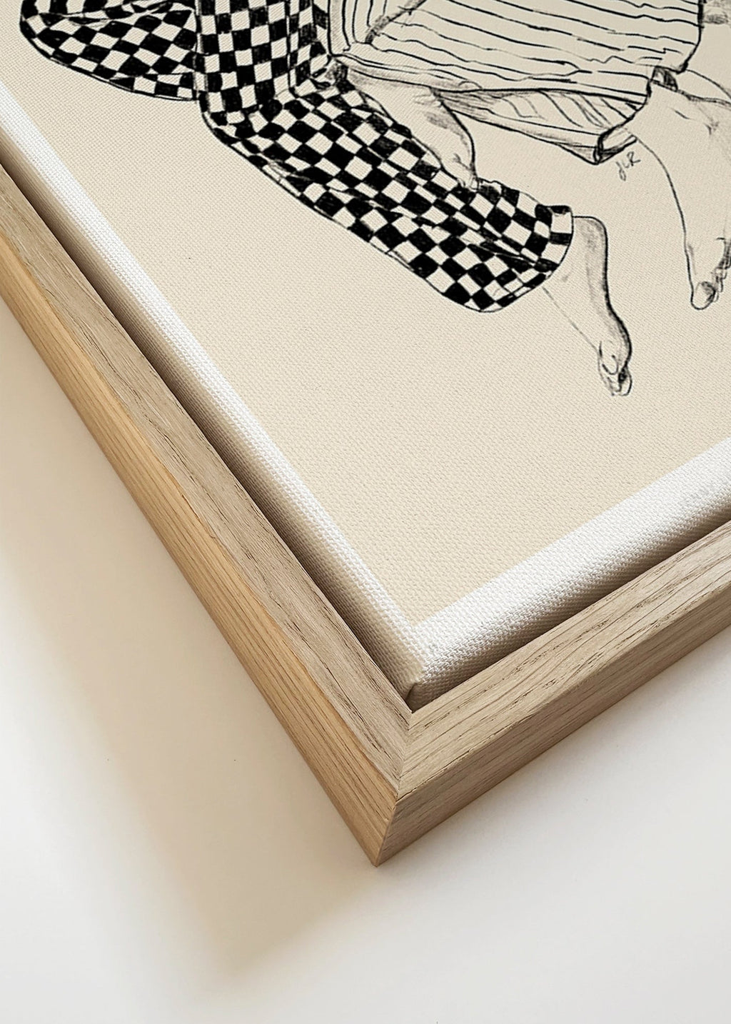 Illustration av sammanflätade ben – Canvas detail