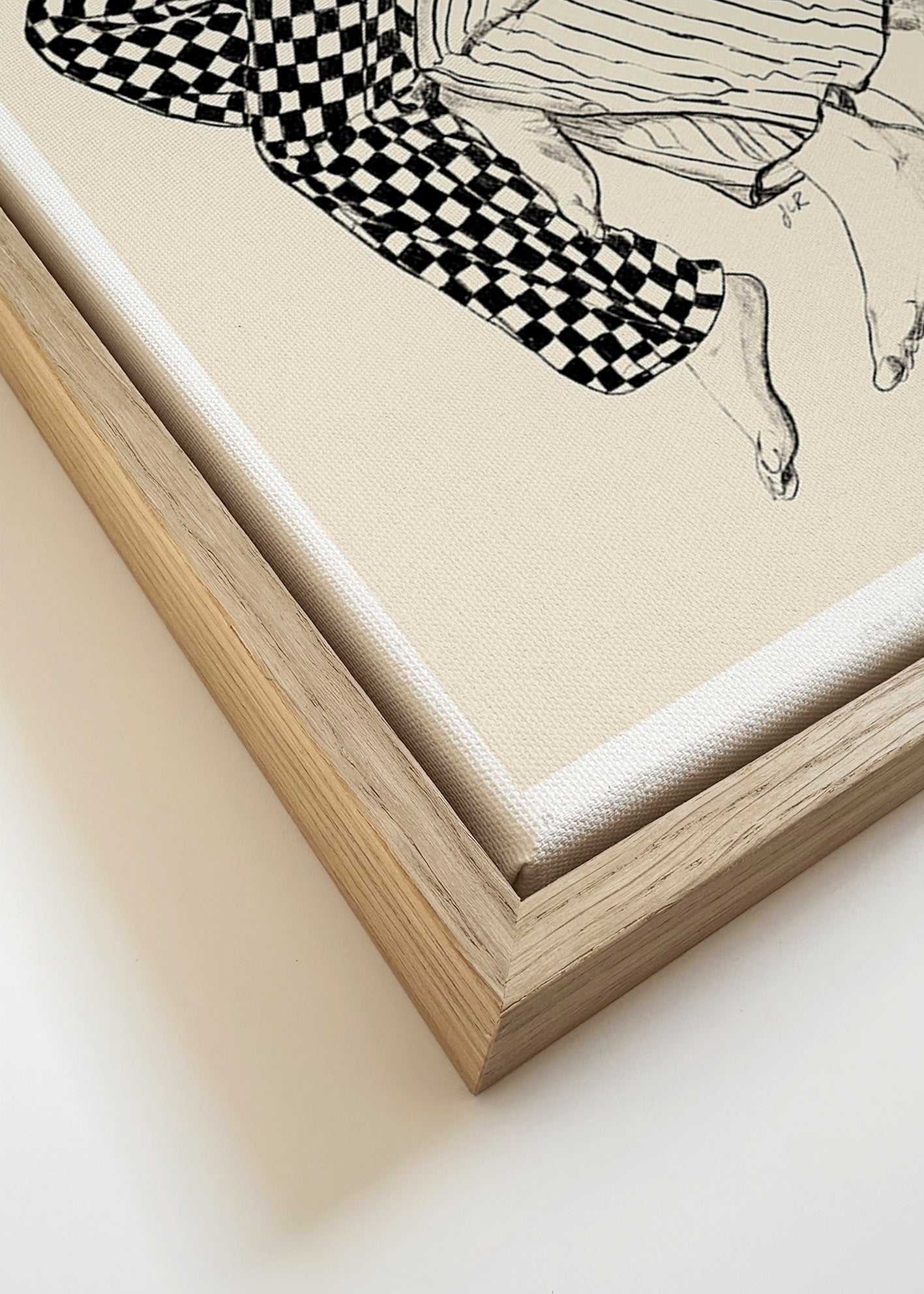 Illustration av sammanflätade ben – Canvas detail