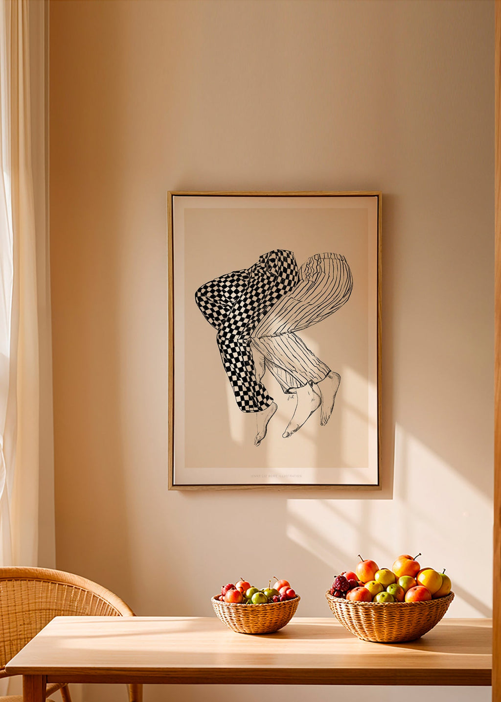 Illustration av sammanflätade ben – Canvas1