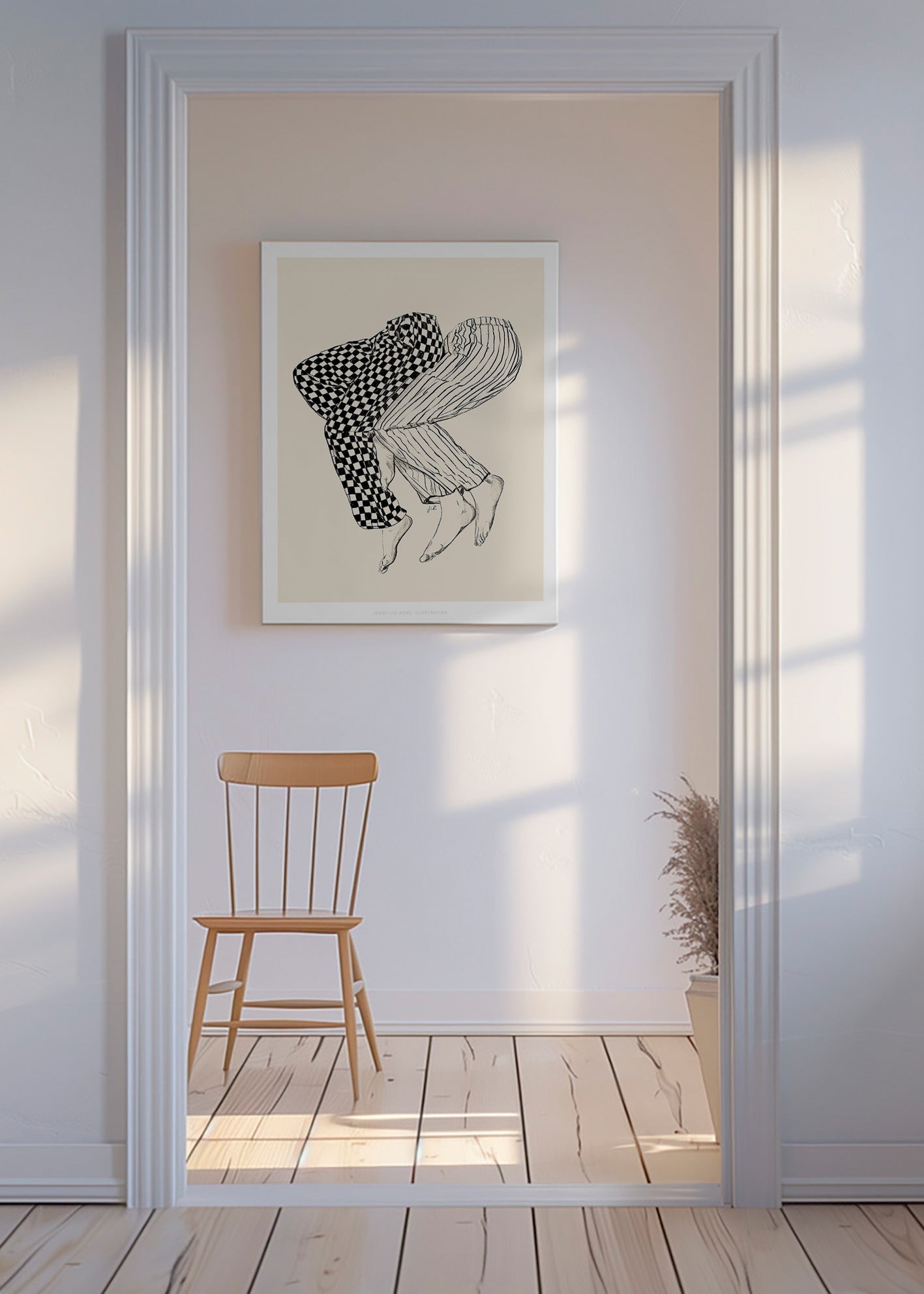 Illustration av sammanflätade ben – Canvas