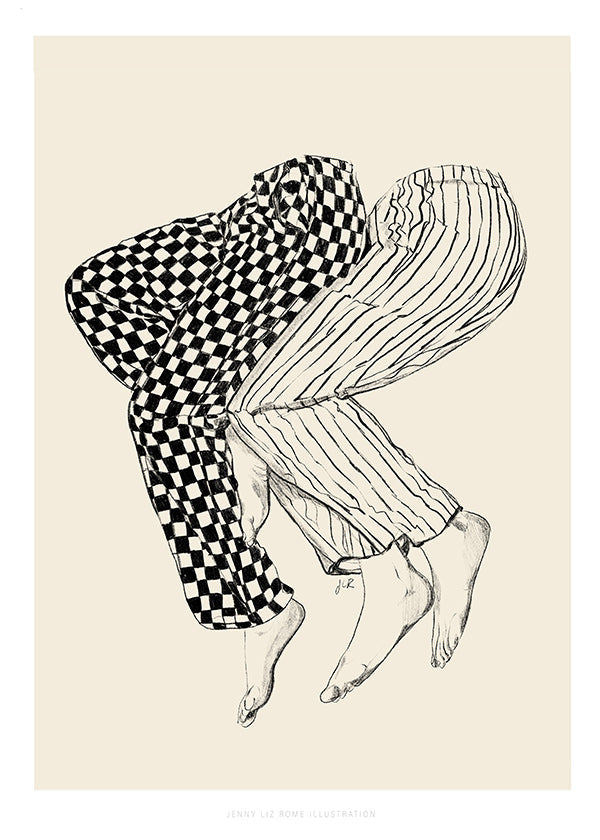 Illustration av sammanflätade ben