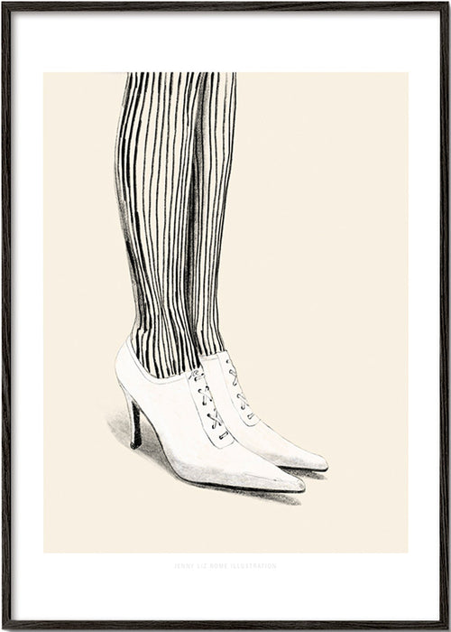 Illustration randiga strumpor studie – Black Frame
