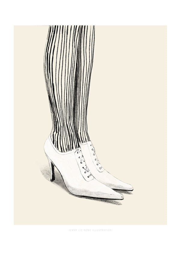 Illustration randiga strumpor studie