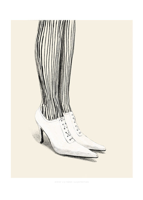 Illustration randiga strumpor studie