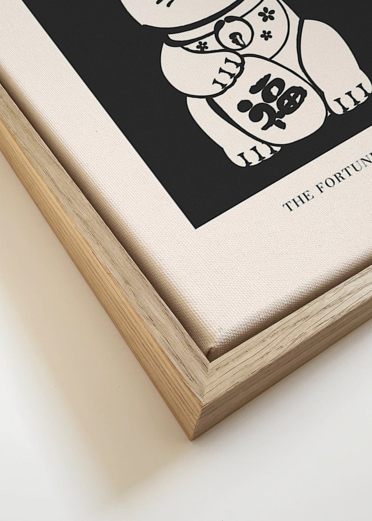 Maneki Neko illustration – Canvas detail