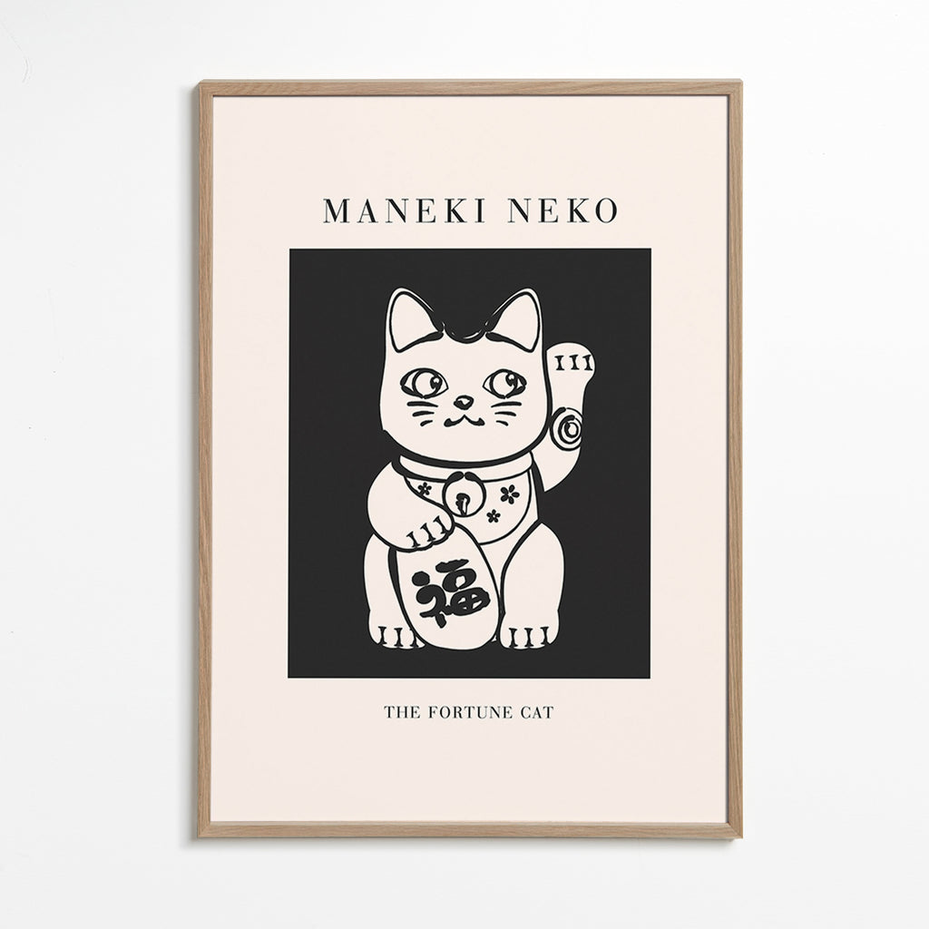 Maneki Neko illustration – Oak Frame