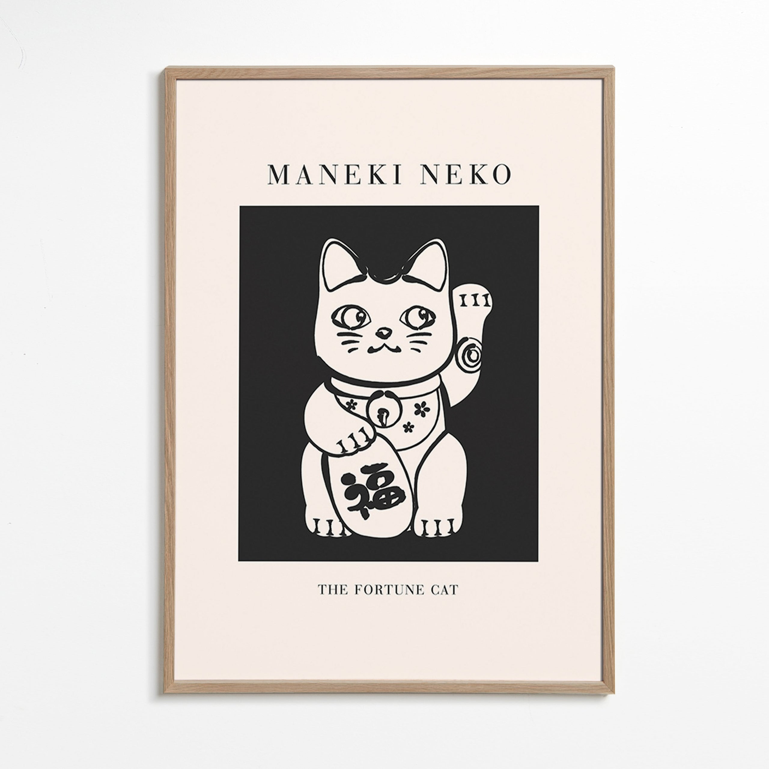 Maneki Neko illustration – Oak Frame
