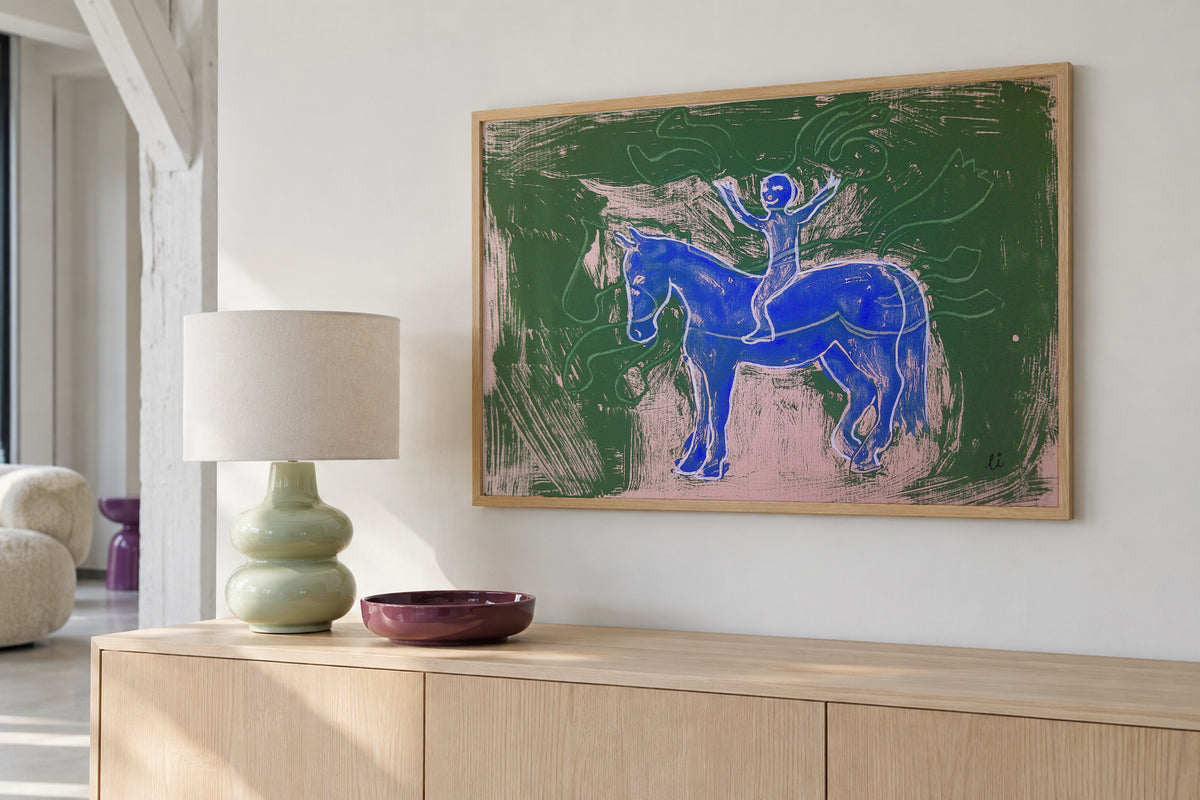 Childhood Memories II - Framed poster in an interior