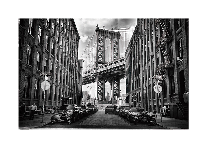 Kökskonst: Manhattan Bridge svartvit
