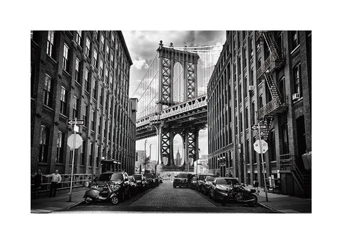 Kökskonst: Manhattan Bridge svartvit