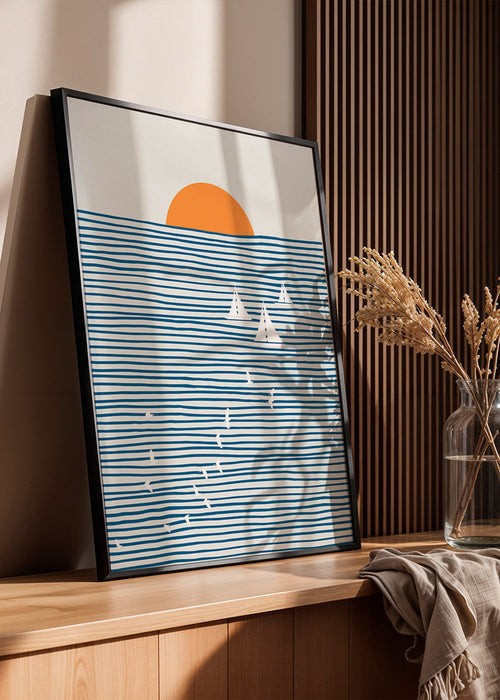 Landskapsbild med minimalistiska segel – Product1