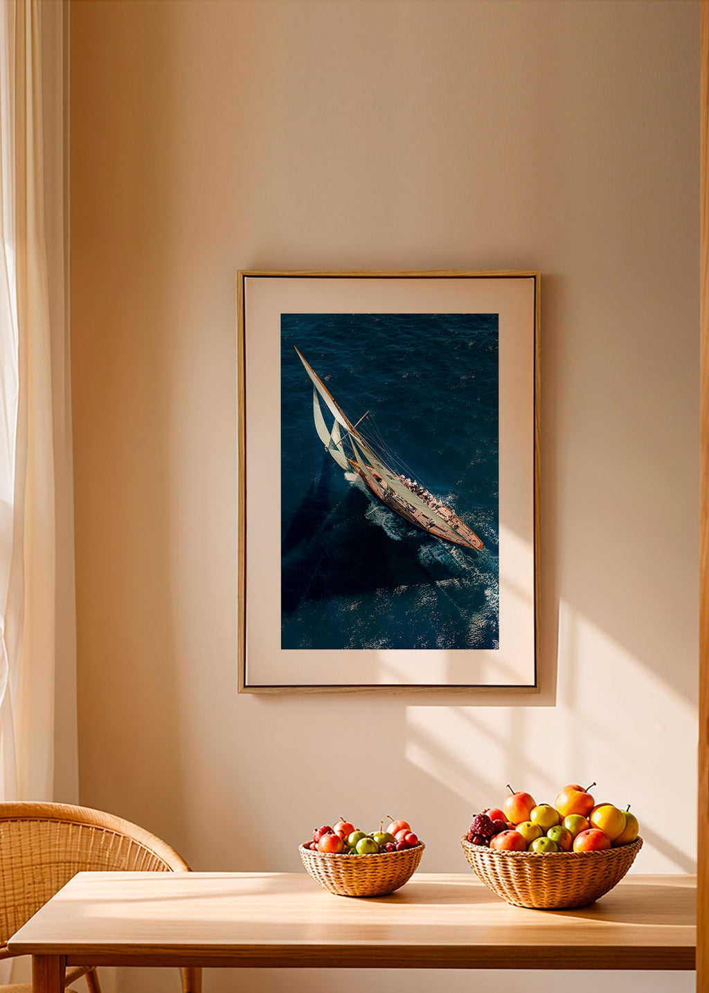 Fotografi av klassisk segelbåt i regatta – Canvas1