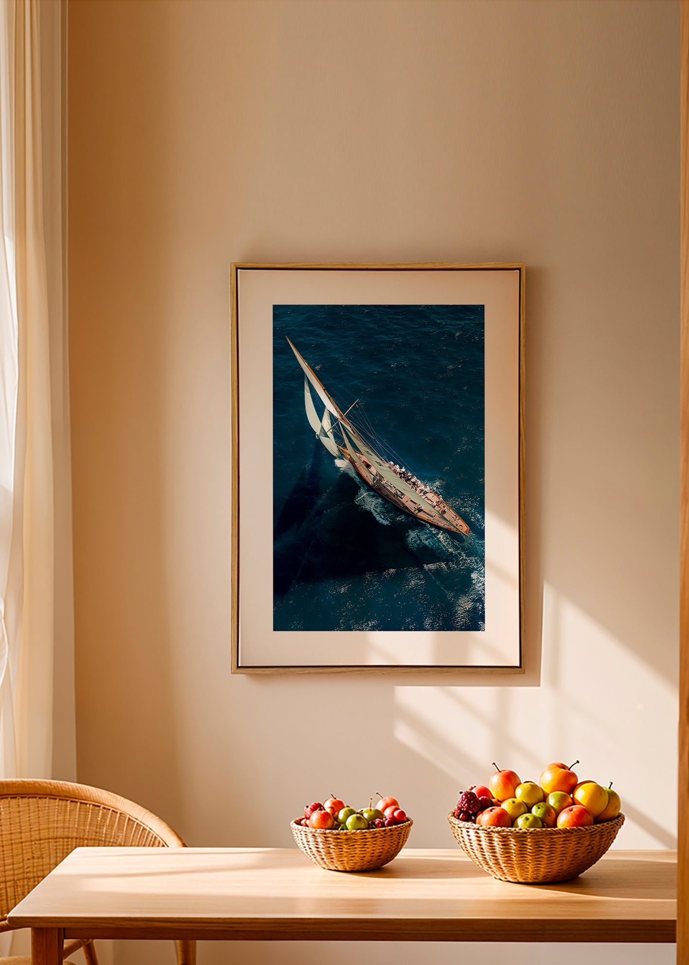 Fotografi av klassisk segelbåt i regatta – Canvas1