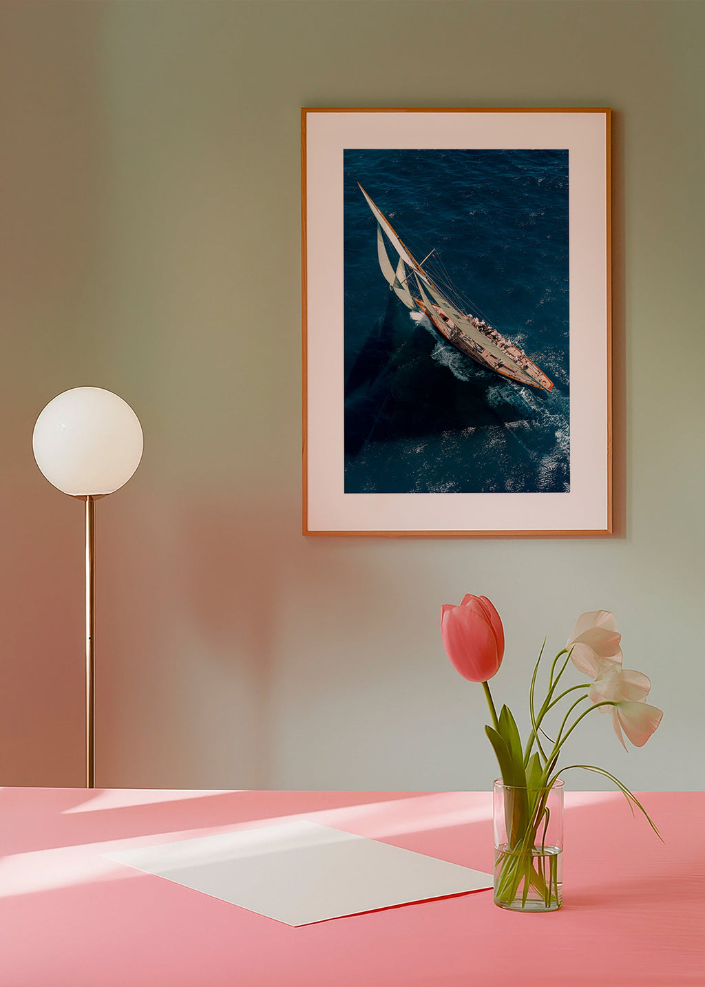Fotografi av klassisk segelbåt i regatta – Product1