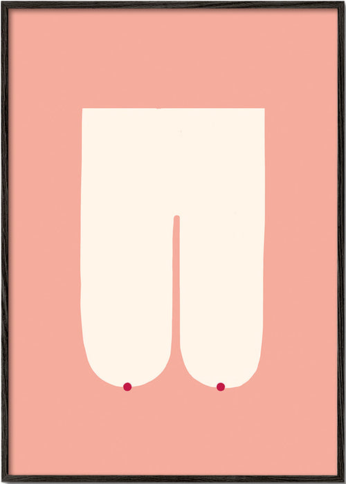 Minimalistisk feminin illustration i rosa – Black Frame