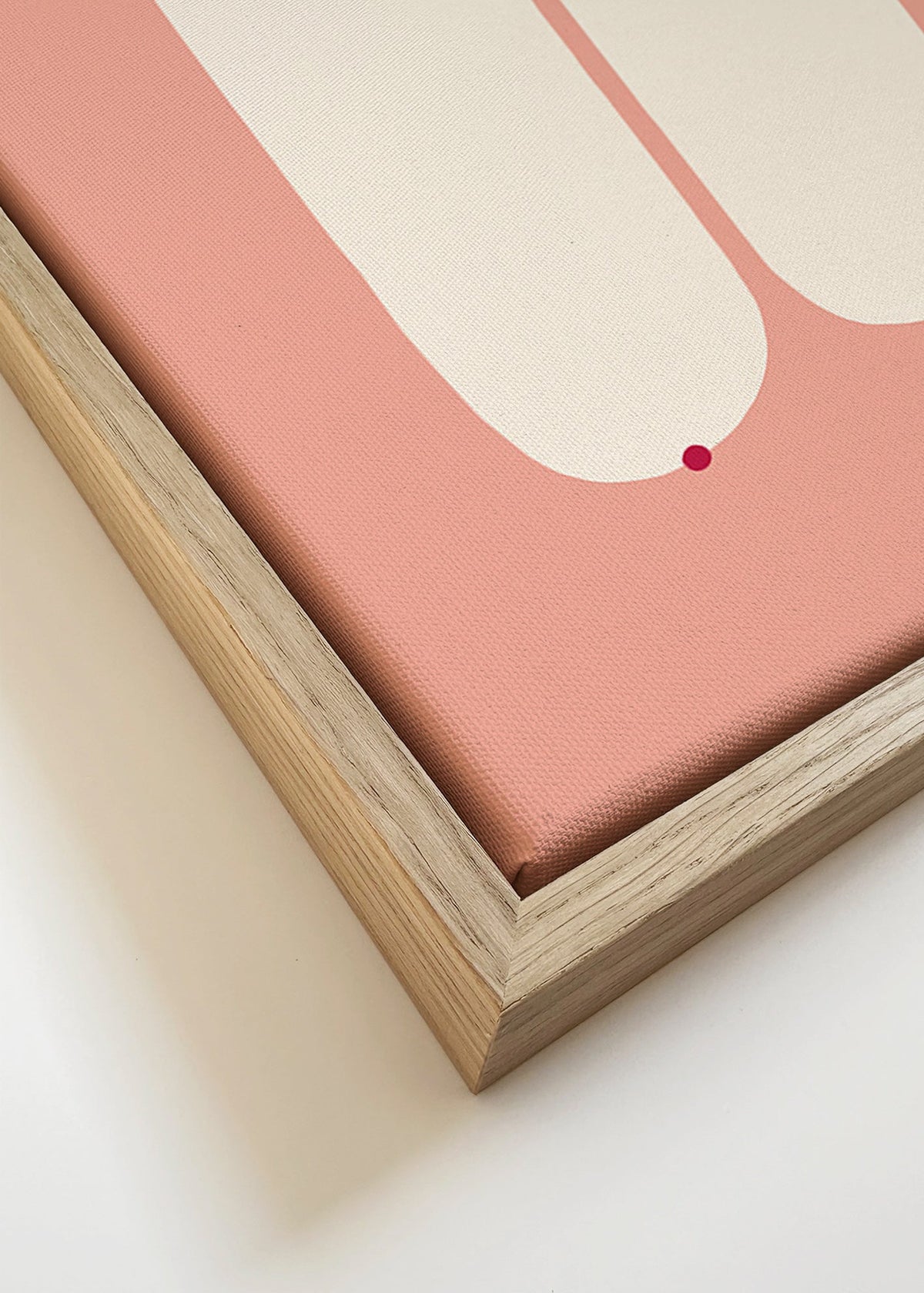 Minimalistisk feminin illustration i rosa – Canvas detail