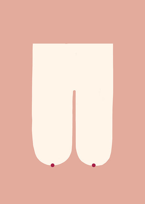 Minimalistisk feminin illustration i rosa
