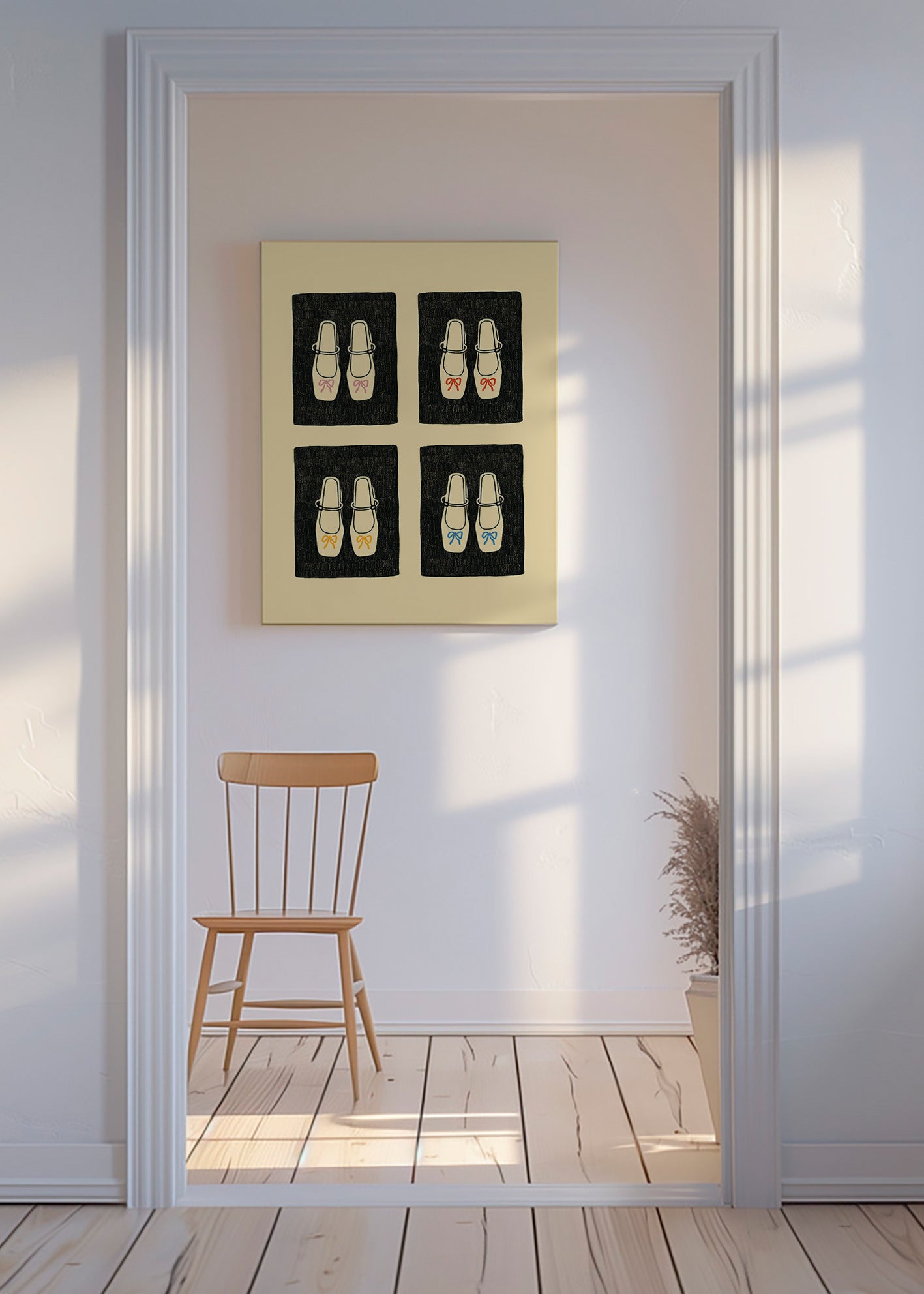 Illustration skor med rosetter – Canvas