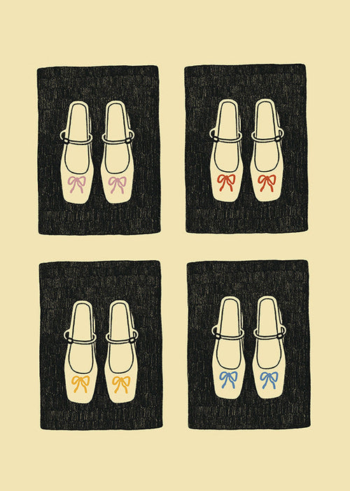Illustration skor med rosetter