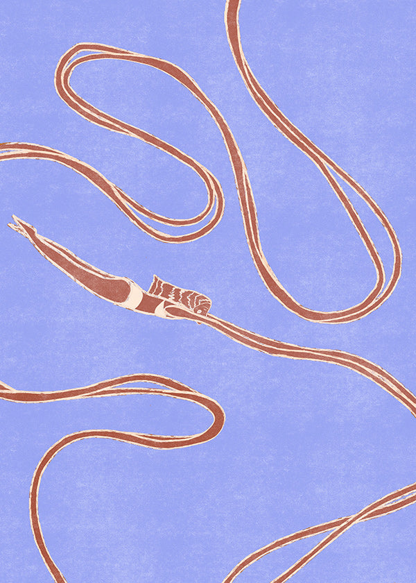 Illustration: simmare med flytande band