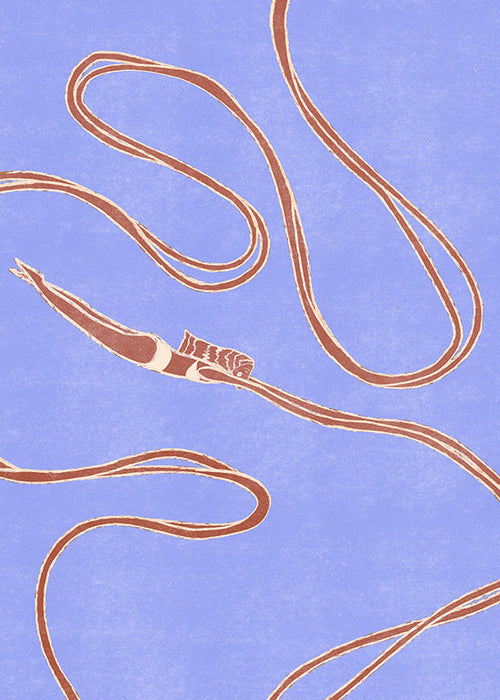 Illustration: simmare med flytande band
