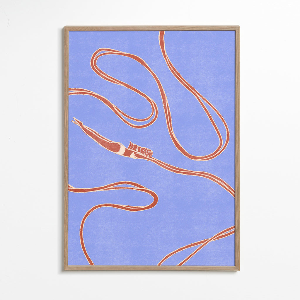 Illustration: simmare med flytande band – Oak Frame
