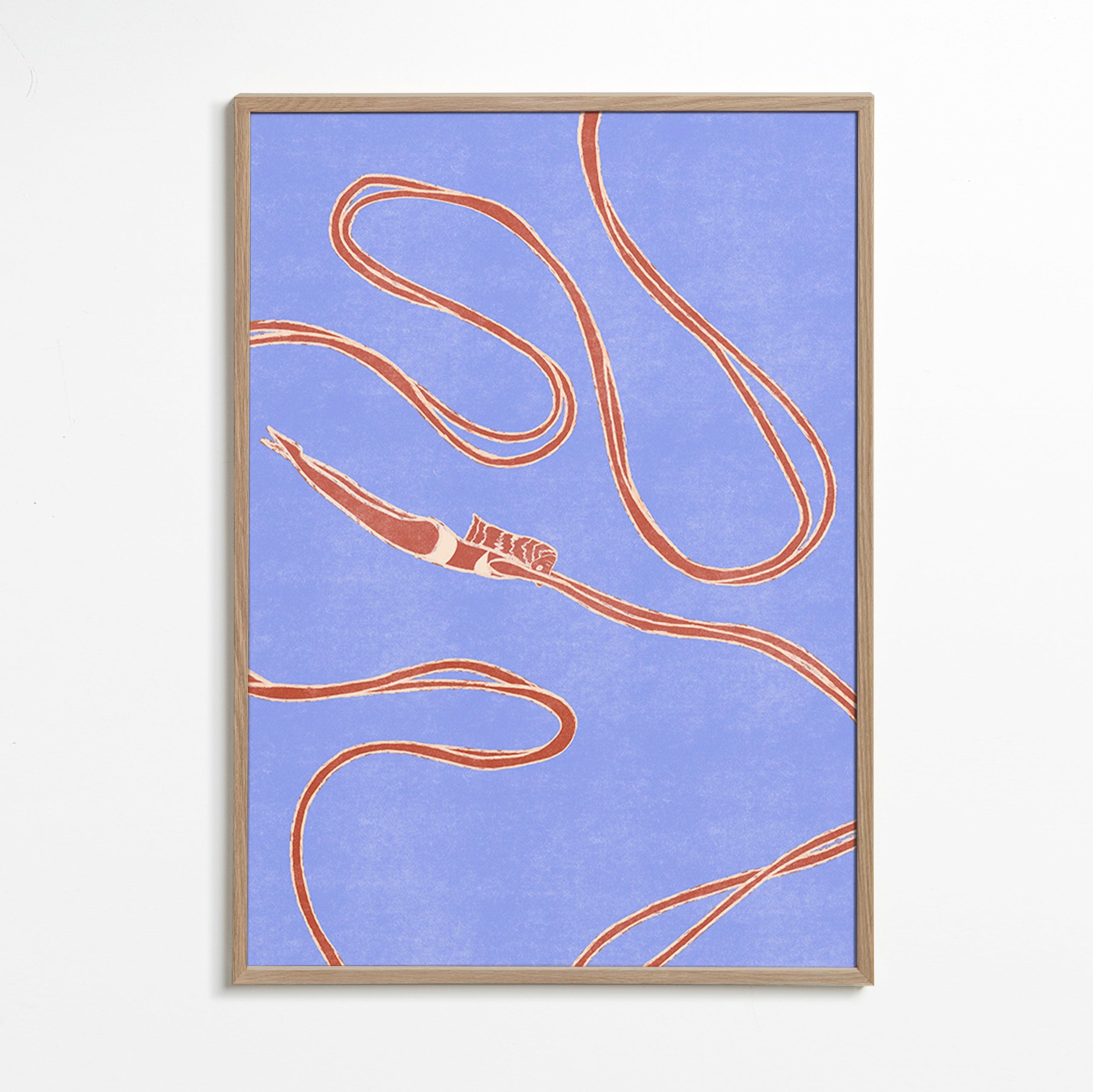 Illustration: simmare med flytande band – Oak Frame