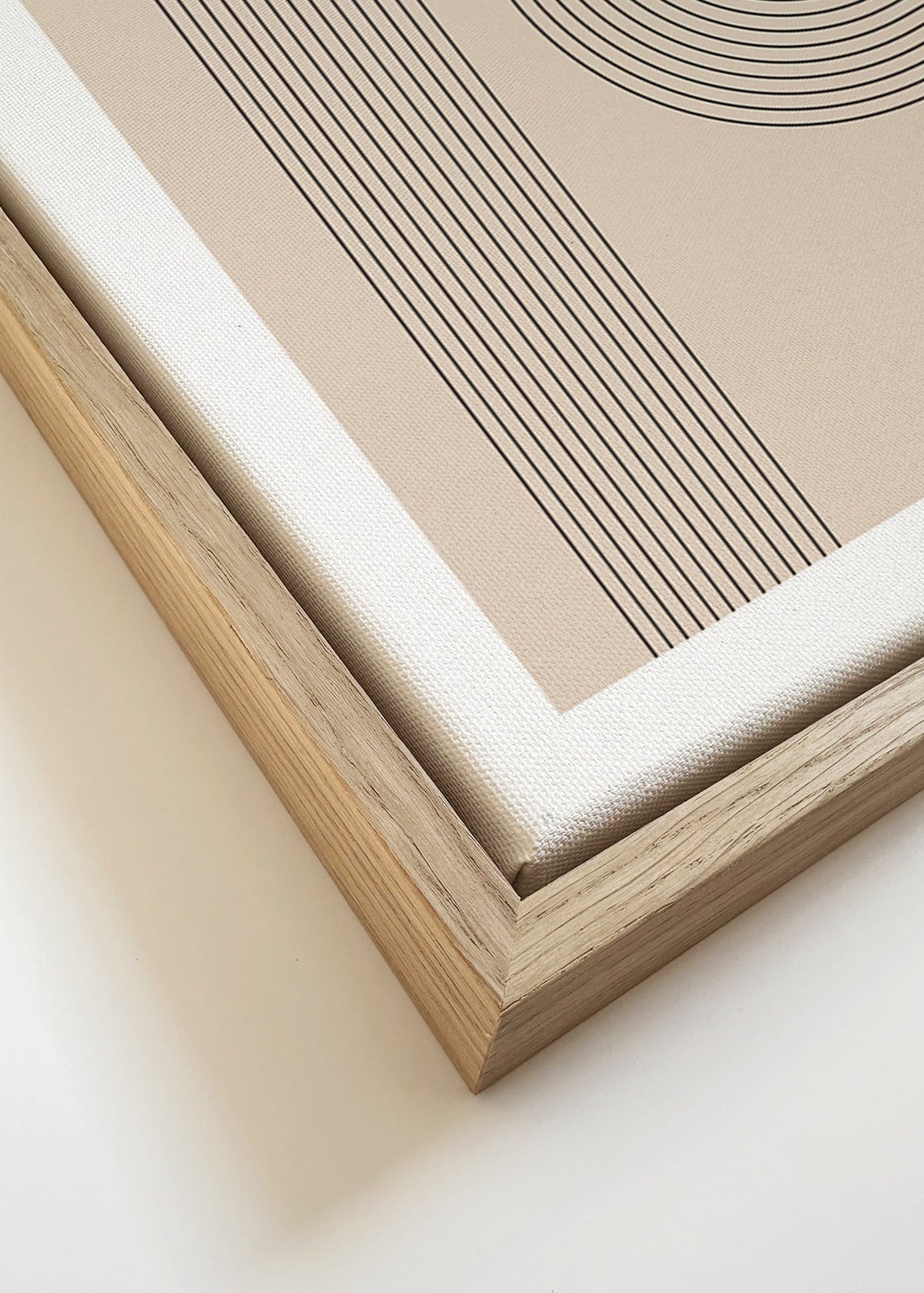 Minimalistisk affisch med böjda linjer – Canvas detail