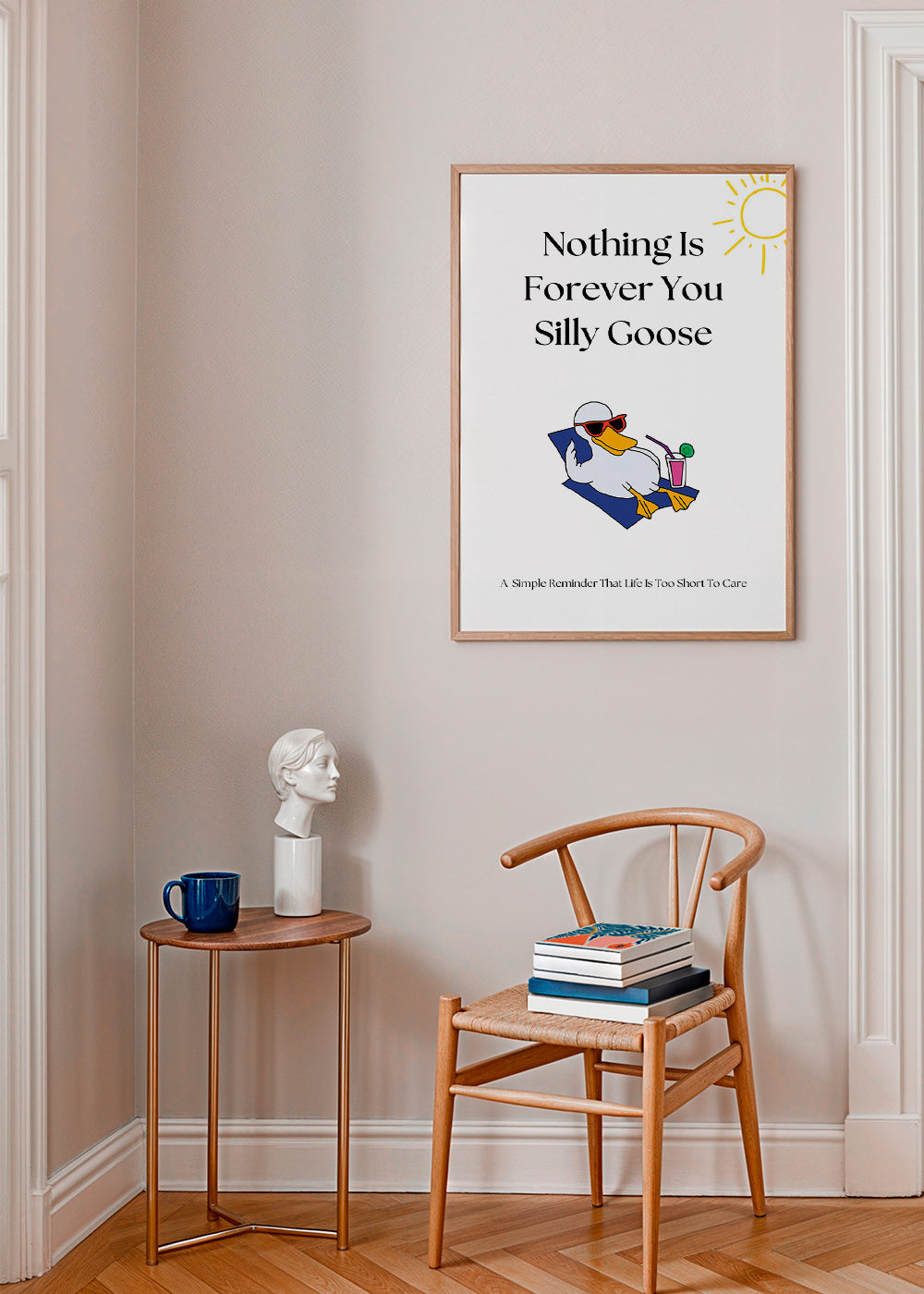 Gåsillustration med rolig text – Product1