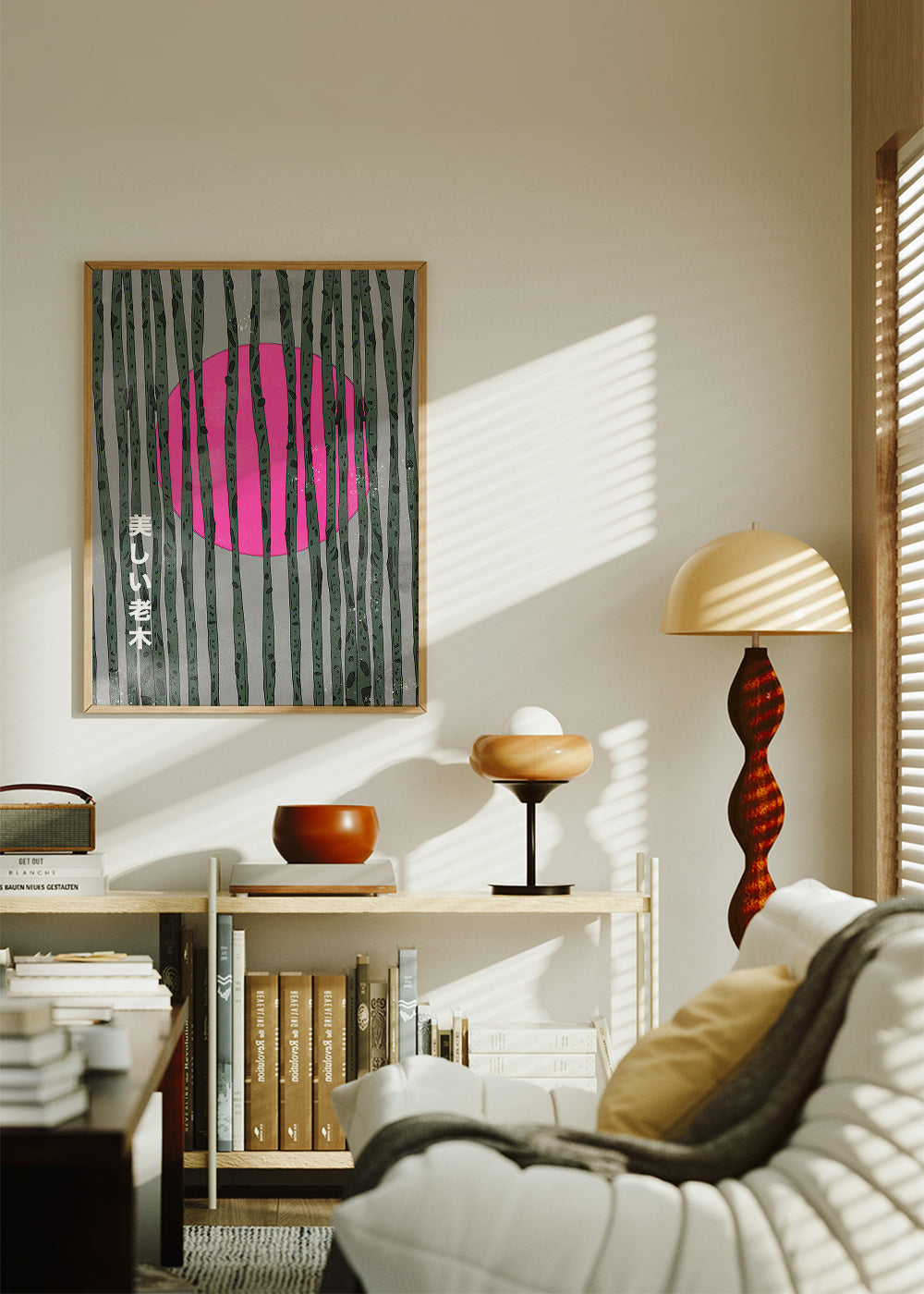 Botanisk poster rosa bambusskog – Product1