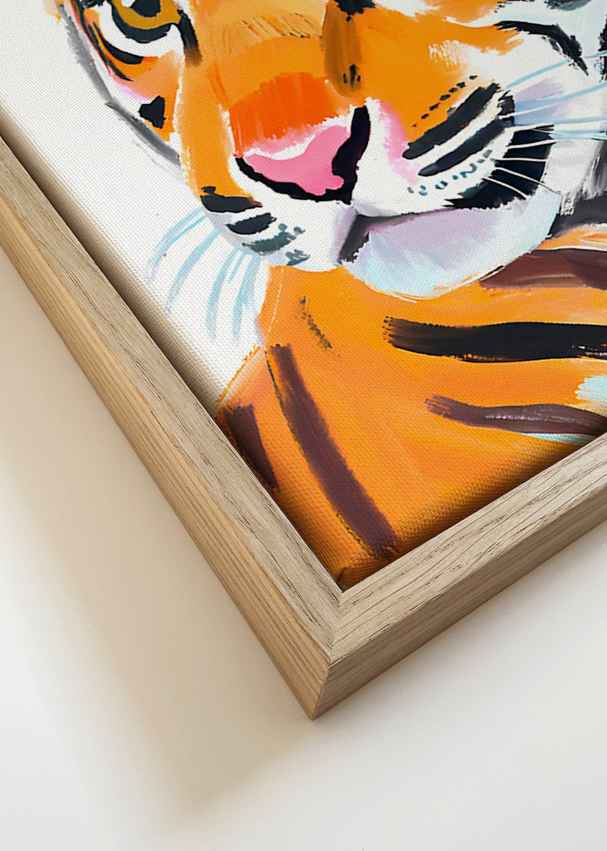 Konst tiger illustration porträtt – Canvas detail