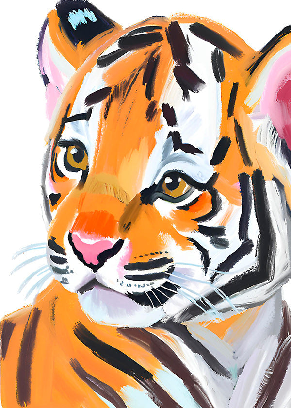 Konst tiger illustration porträtt