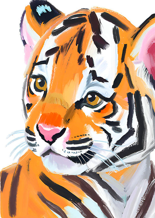 Konst tiger illustration porträtt