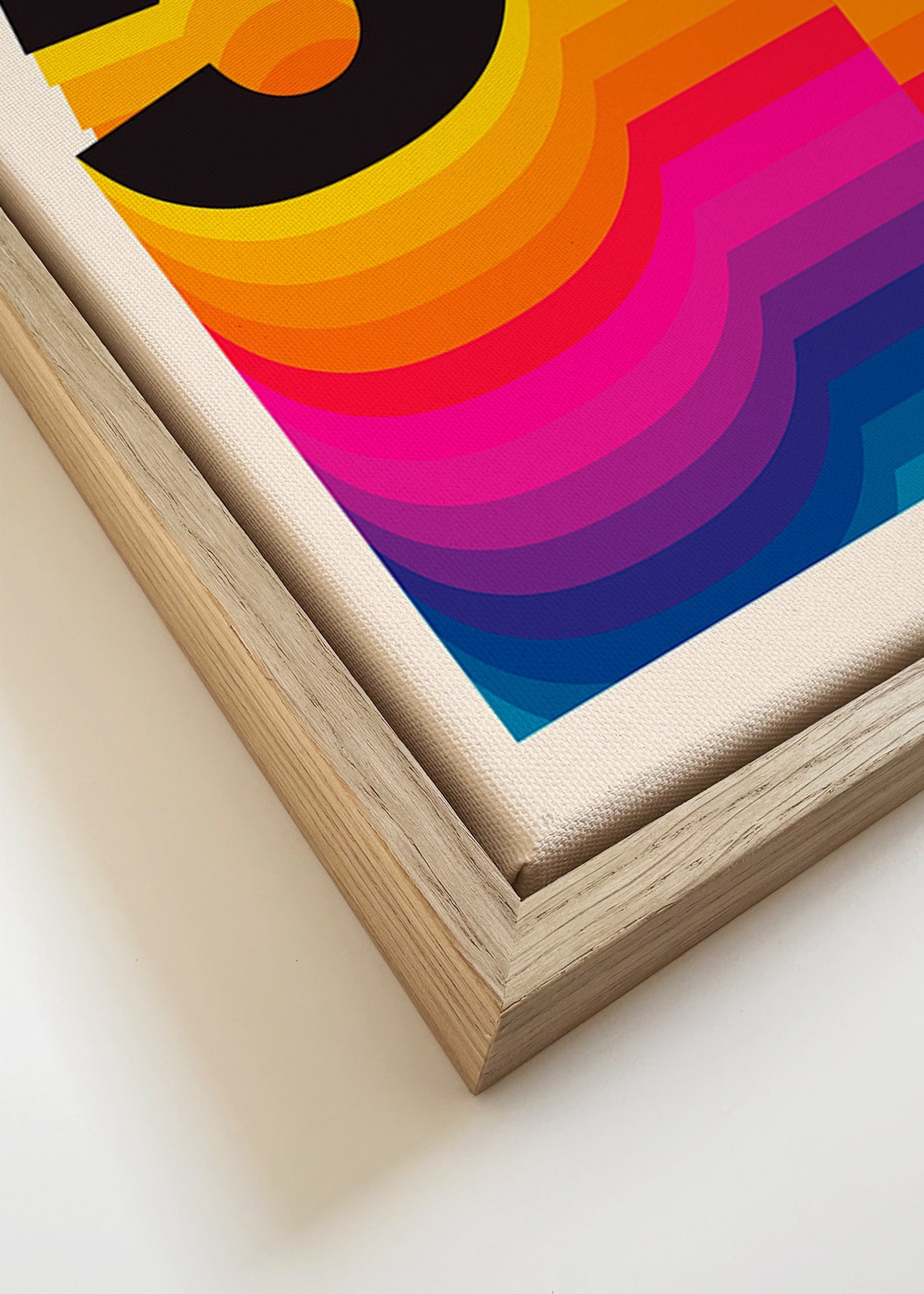 Vintage print Studio 54 med färgvågor – Canvas detail