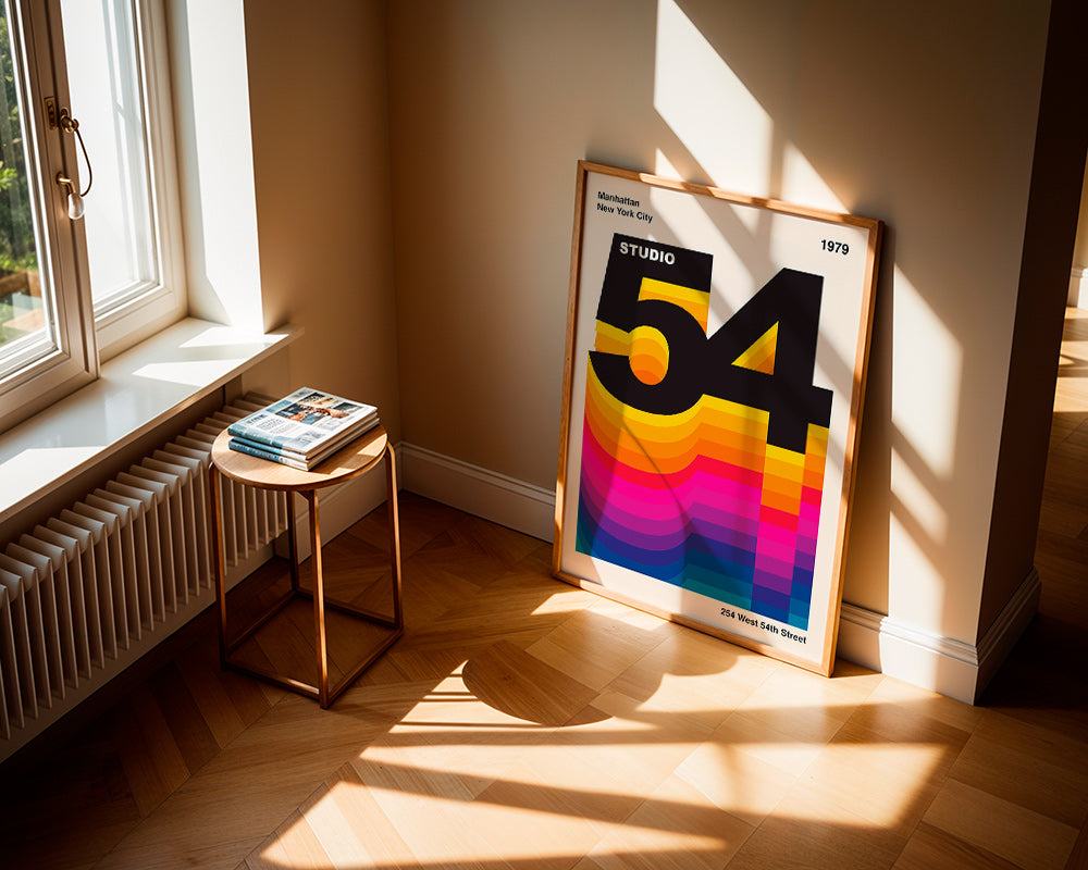 Vintage print Studio 54 med färgvågor – Product1