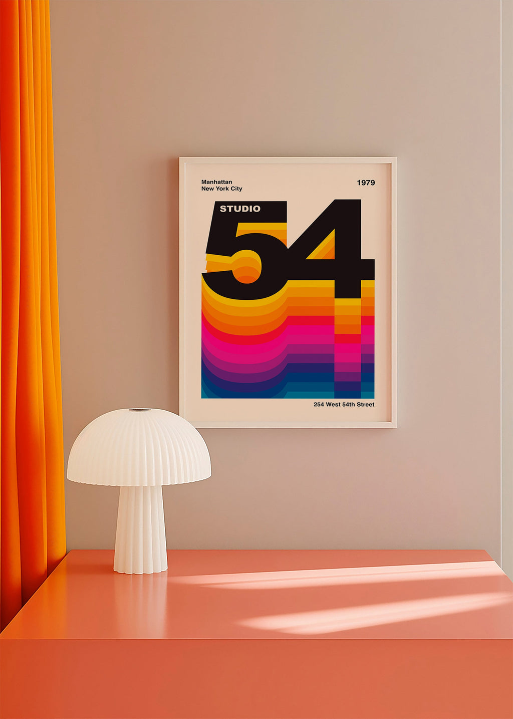 Vintage print Studio 54 med färgvågor – Product2
