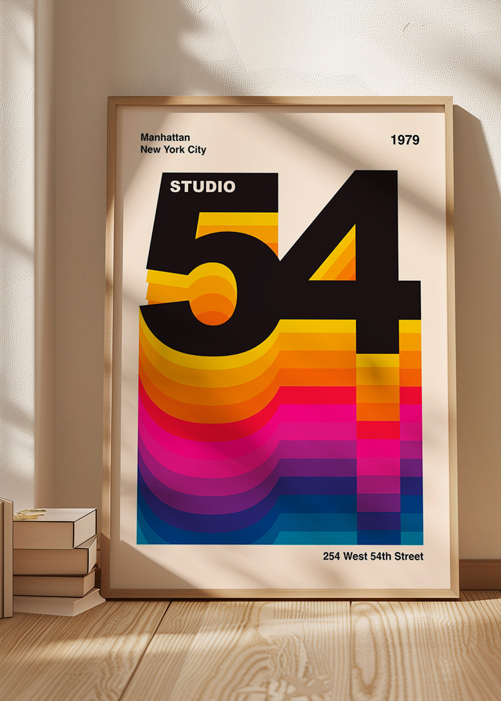 Vintage print Studio 54 med färgvågor – Product3