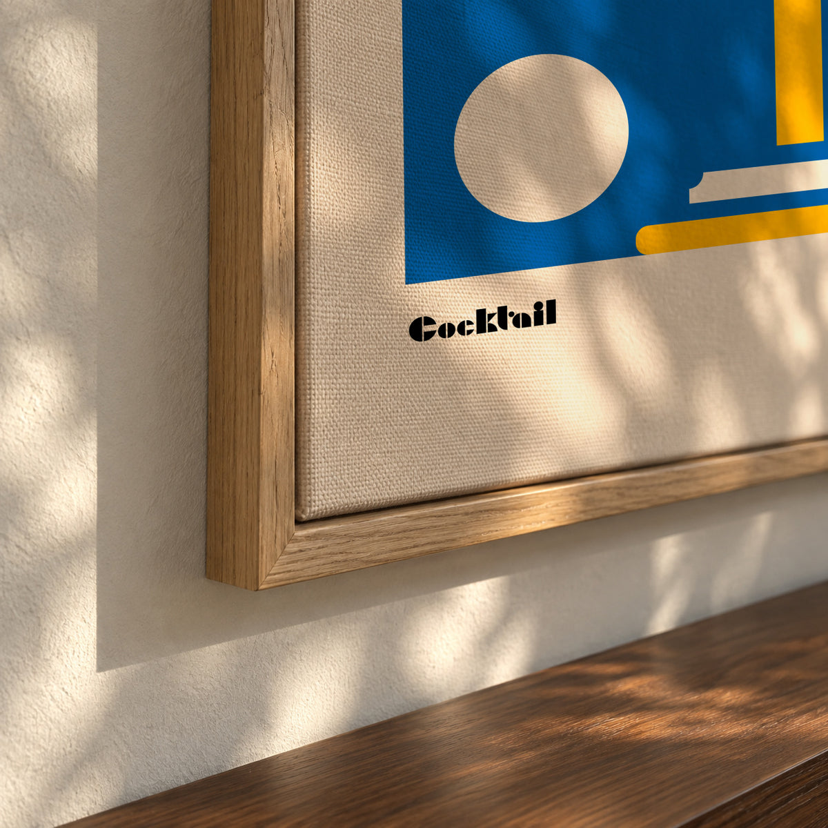 Margarita Bauhaus Cocktail - Framed canvas detail