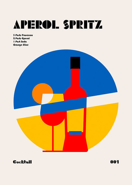 Kökskonst Aperol Spritz geometrisk