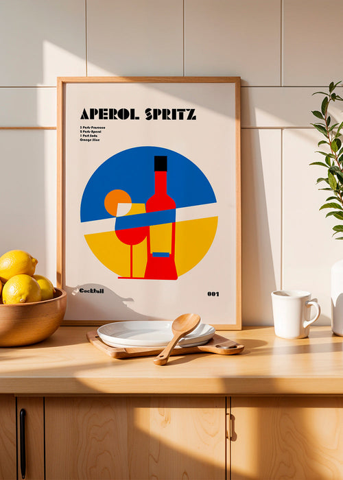 Kökskonst Aperol Spritz geometrisk – Product1
