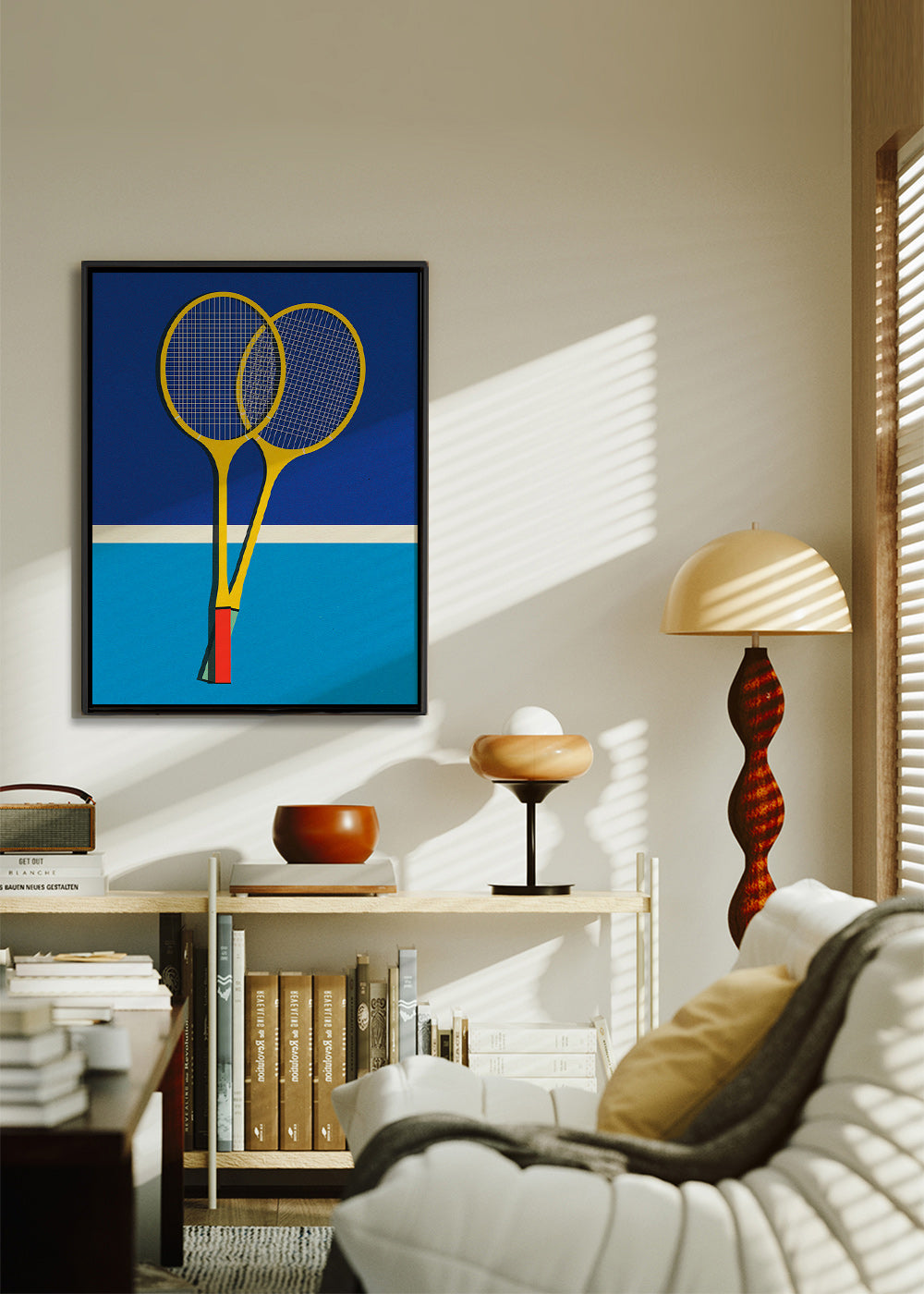 Sportkonst med gula badmintonracketar – Canvas1